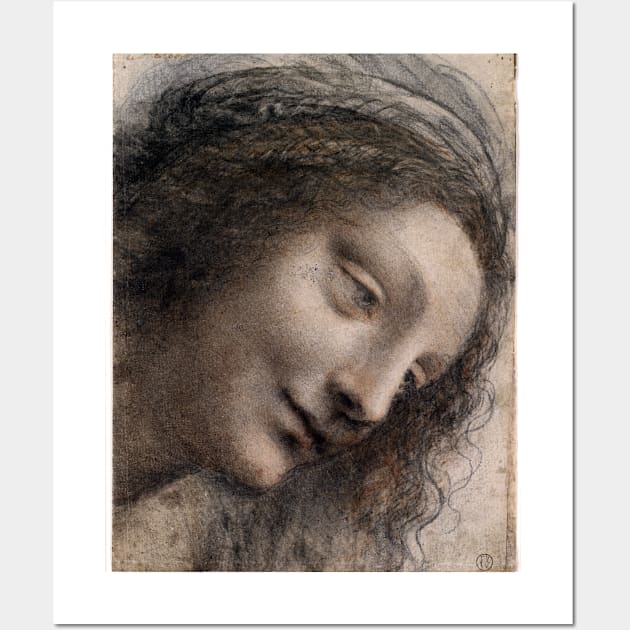 Leonardo da Vinci The Head of the Virgin Wall Art by pdpress